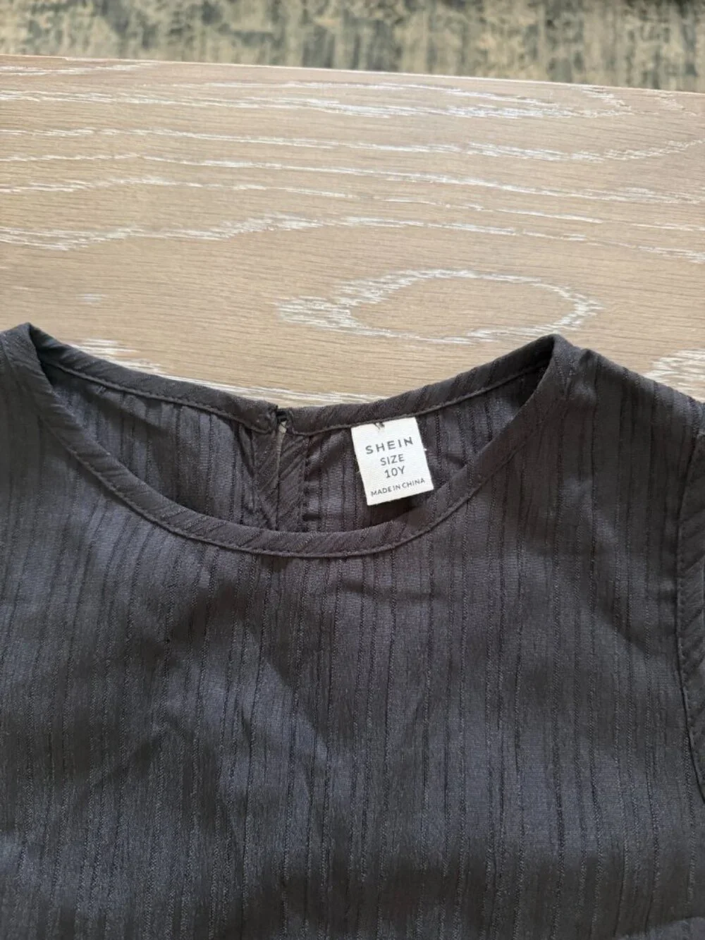 NWOT SHEIN Girls 2 piece set outfit black tank and shorts size 10Y